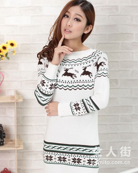 韩版时尚通勤针织衫 12月流行款毛衣